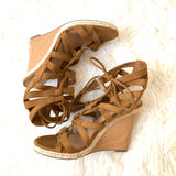 Indigo Road Suede Lace Up Wedges- Size 6