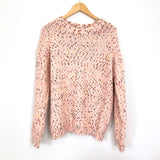 Main Strip Pink Rainbow Fleck Sweater- Size S