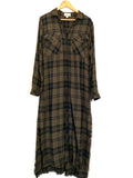 Cloth & Stone Green & Black Plaid Duster- Size S
