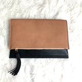 Urban Originals Tan & Black Clutch & Crossbody