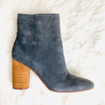 Sam Edelman Corra Grey Suede Booties with Size Zipper- Size 8