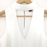Forever 21 White High Neck Cut Out Dress NWT- Size S