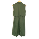 Cupcakes and Cashmere Olive Waterfall Vest with Drawstring Waist- Size S