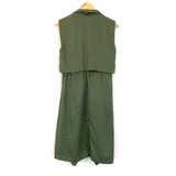 Cupcakes and Cashmere Olive Waterfall Vest with Drawstring Waist- Size S