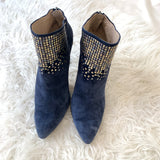 French Connection Navy Studded Monroe High Heel Booties- Size 40/ 10US