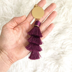 Bauble Bar Tahira Tassel Pendant Necklace In Eggplant