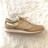 Coach Tan and Gold Sneaker- Size 9