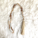 Boutique Tan Tassel Necklace