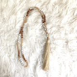 Boutique Tan Tassel Necklace