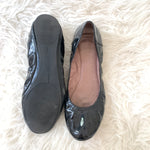 Vince Camuto Black Patent Leather Stretch Ballet Flats- Size 10