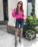 BP Pink Knit V-Neck Sweater NWT- Size XS