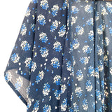 David & Young Navy Floral Kimono- One Size Fits All