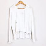 Vestique White Fuzz Hooded Sweater NWT- Size S