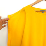 Joseph A Yellow Sheer Dolman Sleeve with Waist Band Blouse- Size S