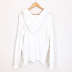 Vestique White Fuzz Hooded Sweater NWT- Size S