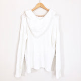 Vestique White Fuzz Hooded Sweater NWT- Size S