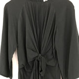 Dress Up Black Midi Wrap Dress with Bell Sleeves NWT- Size S