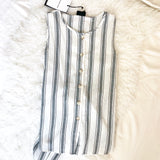 Who What Wear Striped Button Up Top with Bow NWT- Size XS