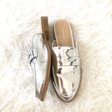 London Rag Silver Mules- Size 10