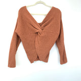 ASTR The Label Dark Blush Knot Back Sweater- Size XS