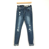 Indigo Rein Distressed Anklet Jeans- Size 7 (Inseam 27.5")