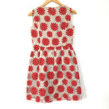 Muse Red Floral Embroidered with Sheer Overlay Dress- Size 4