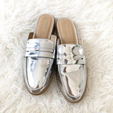 London Rag Silver Mules- Size 10