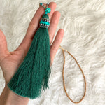 Boutique Green Tassel Necklace