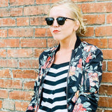 Denim & Supply Ralph Lauren Floral Zipper Jacket- Size XS