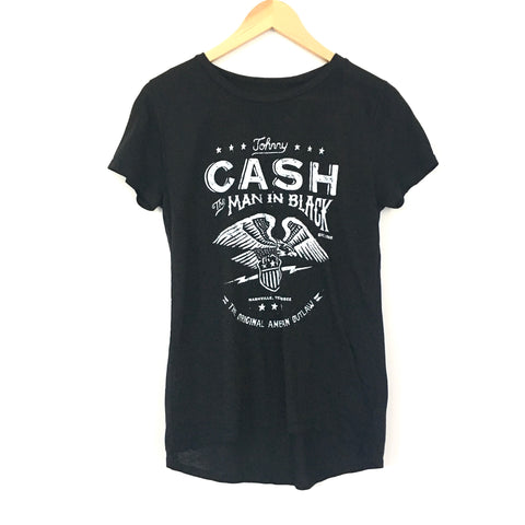 Johnny Cash Man in Black Tee- Size S