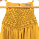 H&M Mustard Embroidered Chest Block Dress NWT- Size 6
