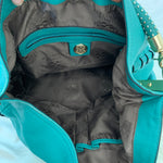 Vince Camuto Teal Hobo Bag with Gold Studded Detail