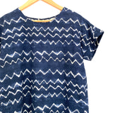 Old Navy Linen Blend Chevron Navy Dress- Size XS