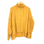 Gilli Mustard Turtleneck Sweater with Longer Back- Size S