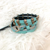 No Brand Teal Skull Belt- Size ~M