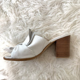 Nine West White Twist Tie Front Block Heel- Size 9
