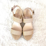 Sole Society Woven Tan Wedge- Size 8