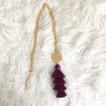 Bauble Bar Tahira Tassel Pendant Necklace In Eggplant