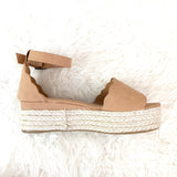 Bamboo Scalloped Espadrille Platform- Size 8