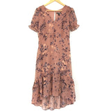 Express Mauve Floral V-neck Dress- Size S