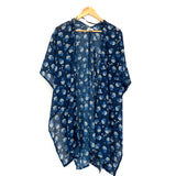 David & Young Navy Floral Kimono- One Size Fits All