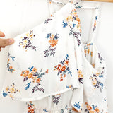 Lush White Floral Romper- Size S
