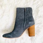 Sam Edelman Corra Grey Suede Booties with Size Zipper- Size 8