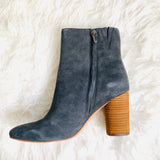 Sam Edelman Corra Grey Suede Booties with Size Zipper- Size 8