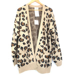 Hayden (Pink Lily) Beige Playful Personality Cardigan NWT- Size S/M