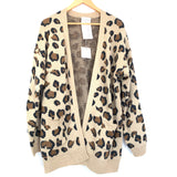 Hayden (Pink Lily) Beige Playful Personality Cardigan NWT- Size S/M