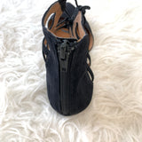 Mossimo Black Lace Up Flats with Back Zipper- Size 9.5