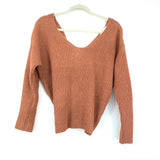 ASTR The Label Dark Blush Knot Back Sweater- Size XS