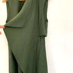 Cupcakes and Cashmere Olive Waterfall Vest with Drawstring Waist- Size S
