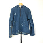 Paper Crane Denim Star 1/4 Zip Pullover with Drawstring Waist- Size S (see notes)